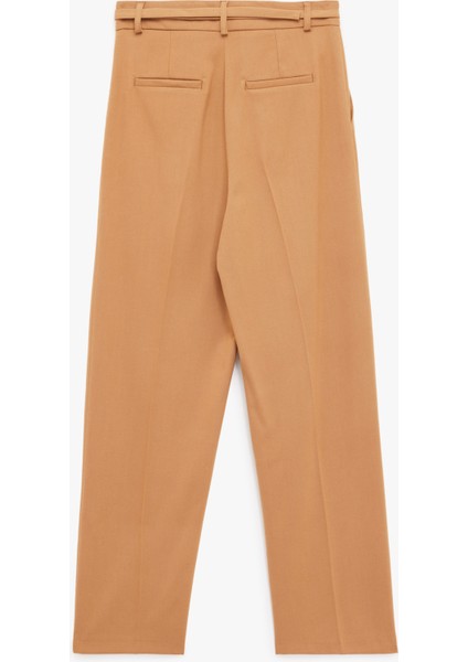 Cepli Pileli Kemerli Düz Paça Kumaş Pantolon fiyatları