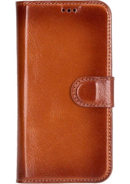 Apple iPhone 16 Plus Uyumlu, Hakiki Deri, El Yapımı, Cüzdanlı Kılıf, Gölgeli Taba fırsatları