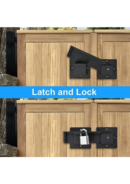 Flip Gate Mandal Kilidi, 3 Asma Kilit Deliği, Ağır Hizmet Tipi Alüminyum Alaşım Kapı Mandallı Ayarlanabilir Flip Kapı Mandal Kilit (Yurt Dışından) fırsatları