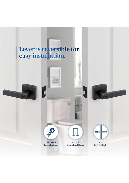 Ağır Düzey Kapı Kol Kapısı Kilidi Kare Kapı Tutulması Gizlilik Kapı Kolları Yatak ve Banyo Odası Anahtarsız Iç Kulplar (Yurt Dışından) fiyatları