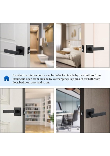 Ağır Düzey Kapı Kol Kapısı Kilidi Kare Kapı Tutulması Gizlilik Kapı Kolları Yatak ve Banyo Odası Anahtarsız Iç Kulplar (Yurt Dışından) modelleri
