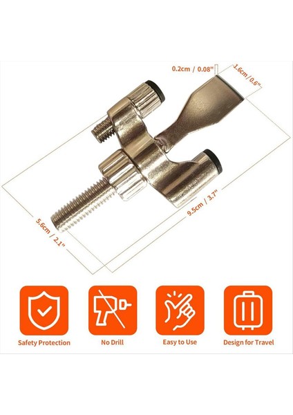 Kapı Kilidi Seyahat Küçük Çelik Kapı Kilidi Otel Odası Ev Güvenlik Kilidi Ayarlanabilir Kapı Durdurucuları Kapı Güvenliği A (Yurt Dışından) fiyatları