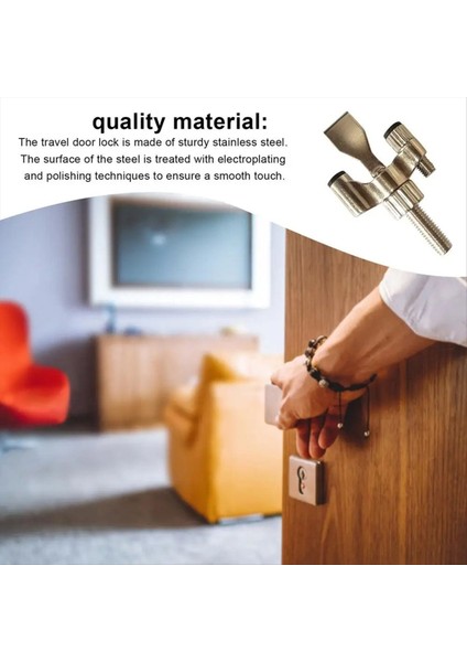 Kapı Kilidi Seyahat Küçük Çelik Kapı Kilidi Otel Odası Ev Güvenlik Kilidi Ayarlanabilir Kapı Durdurucuları Kapı Güvenliği A (Yurt Dışından) fırsatları