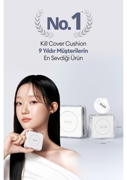 Mat Bitişli Clıo Kill Cover Founwear Cushion The Original Mini (21N Linen) SPF50+ Pa+++