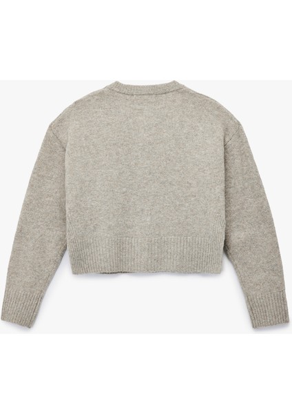 Uzun Kollu Bisiklet Yaka Triko Hırka fırsatları