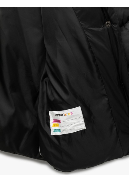 Uzun Kollu Çıtçıt Kapamalı Kapşonlu Şişme Mont indirimleri