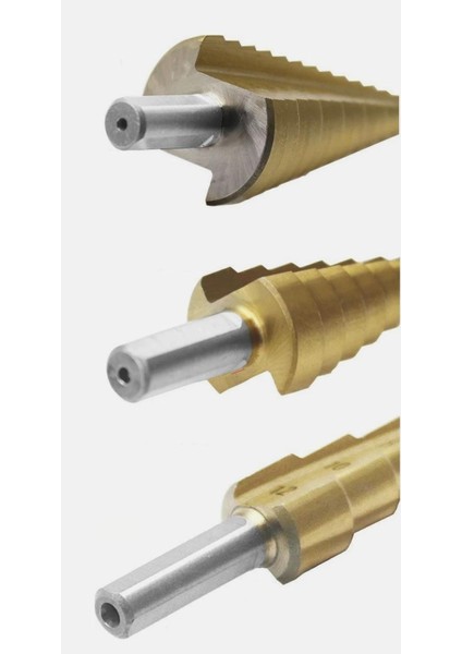 Yüksek Kaliteli Demir Delme Pançı Şarjlı Matkap Uyumlu Üç Farklı Boyutta Kademeli Delme Pancı Seti fiyatları