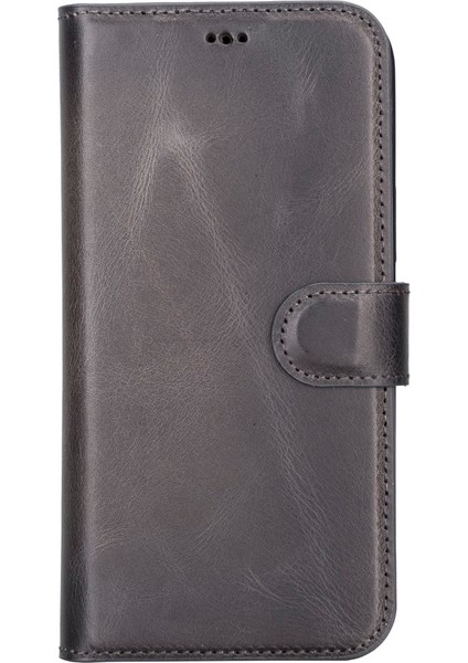 Apple iPhone 13 Pro Max Uyumlu Deri Cüzdanlı Kılıf Mwwn Tn1 Gri modelleri