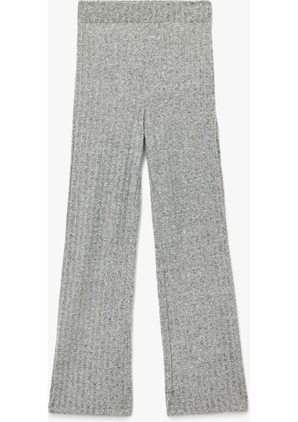 Slim Fit Kaşkorse Uzun Bol Paça Eşofman Altı