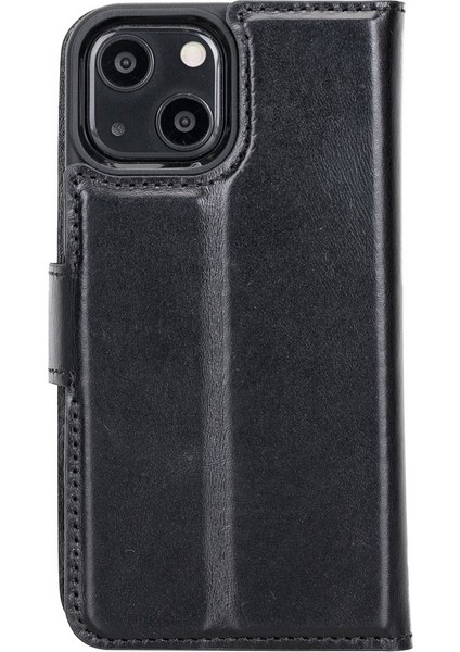 Apple iPhone 13 Mini Uyumlu Deri Cüzdanlı Kılıf Rst1 Siyah indirimleri