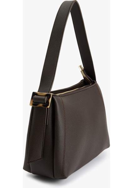 Fermuarlı Aksesuar Detaylı Suni Deri Omuz Çantası fırsatları