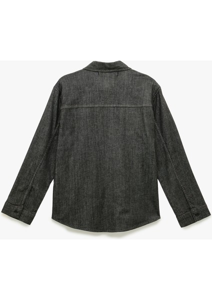 Regular Fit Uzun Kollu Düğmeli Denim Gömlek fiyatları