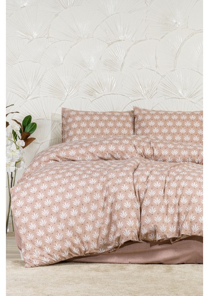 Riva Nevresim Takımı Çift Kişilik Fitted Lastikli (200X220 Cm) Bej