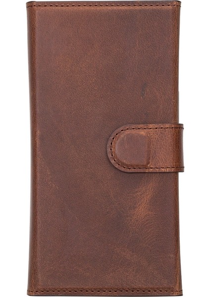 Apple iPhone 13 Pro Uyumlu Deri Cüzdanlı Kılıf Santa G2 Kahve modelleri