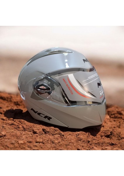 -158 Çene Açılır Gözlüklü E-Ce Belgeli Kask Cool Gri fiyatları