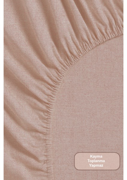 Riva Nevresim Takımı Tek Kişilik Lastikli Çarşaf (160X220 Cm) Bej