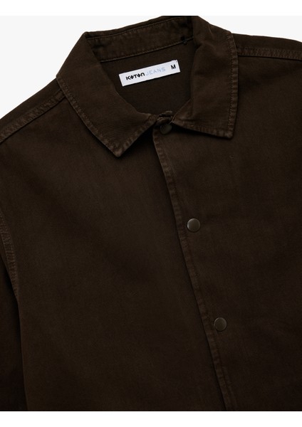 Pamuklu Cepli Bel Detaylı Gömlek Yaka Düğmeli Yıkamalı Oversize Jean Ceket modelleri