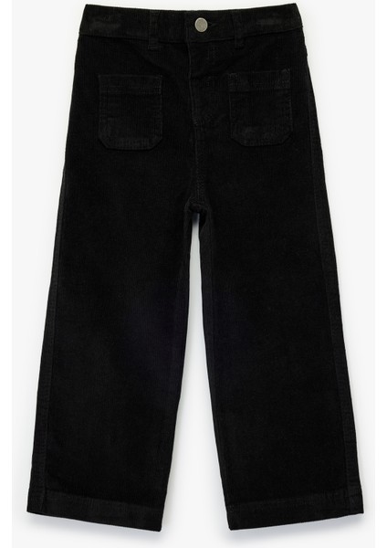 Pamuklu Cep Detaylı Geniş Paça Pantolon