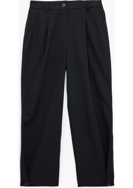 Cepli Pileli Oversize Balon Fit Kumaş Pantolon