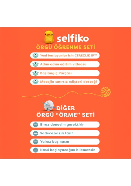 Civcive Örgü Öğrenme Kiti | Yeni Başlayanlar Için Videolu Tığ Işi Amigurumi Civciv Örgü Seti indirimleri