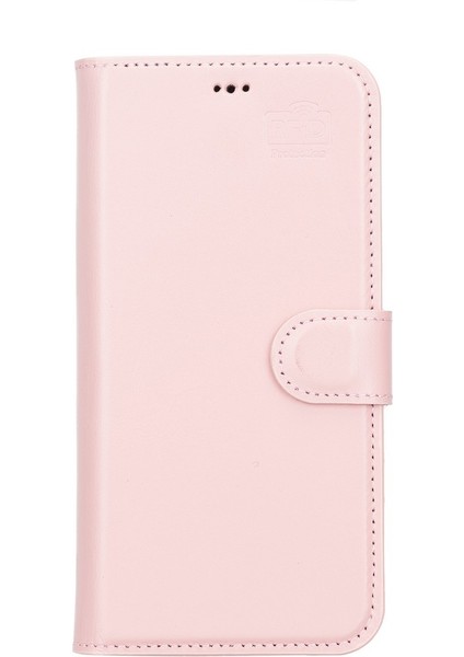 Apple iPhone 13 Pro Max Uyumlu Deri Cüzdanlı Kılıf Nu2 Pembe fırsatları