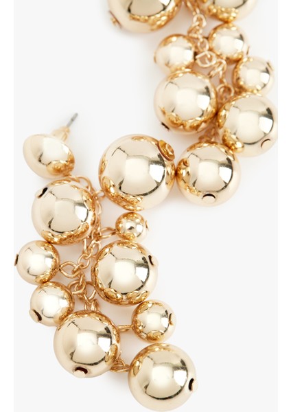 Sallantılı Metal Boncuklu Küpe modelleri