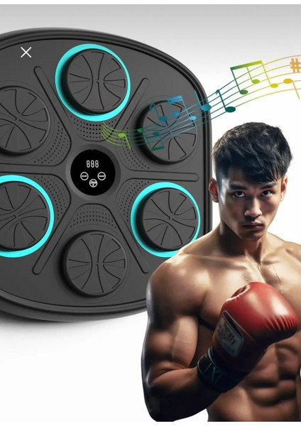 🥊 LED Işıklı Müzikli Duvar Boks Egzersiz Aleti – Evde Profesyonel Antrenman Deneyimi!