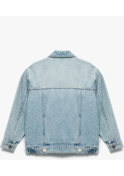 Cepli Uzun Kollu Pamuklu Düğmeli Klasik Yaka Denim Ceket fırsatları