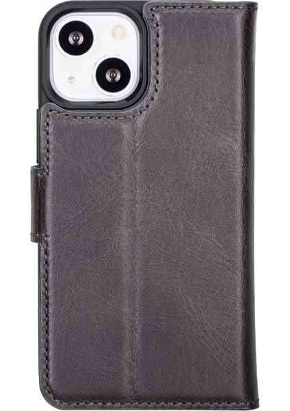 Apple iPhone 13 Mini Uyumlu Deri Cüzdanlı Kılıf Mwwn Tn1 Gri fırsatları