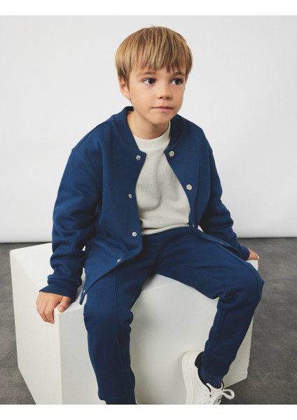 Pamuklu Uzun Kollu Bisiklet Yaka Oversize Basic Sweatshirt