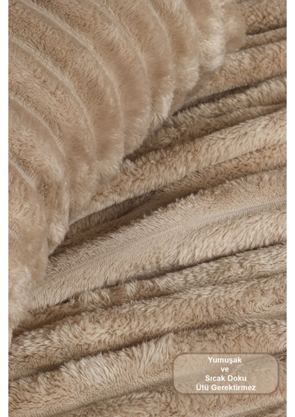 Mateo Battaniye Seti Çift Kişilik Wellsoft 3 Parça (230X250 Cm) Cappucino fırsatları