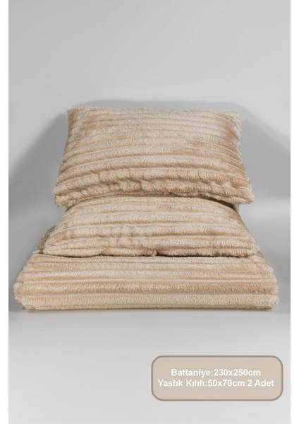 Mateo Battaniye Seti Çift Kişilik Wellsoft 3 Parça (230X250 Cm) Cappucino indirimleri