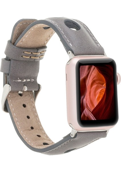 Apple Watch Uyumlu Deri Kordon Çember 42-44-45MM Rst9