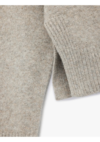 Uzun Kollu Bisiklet Yaka Triko Hırka