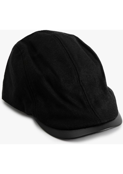 Kumaş Detaylı Kasket Şapka