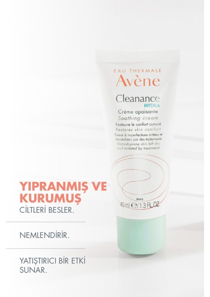 Cleanance Hydra Yıpranmış Ciltler İçin Kurutucu Tedavilere Destek Nemlendirici Krem 40 ml