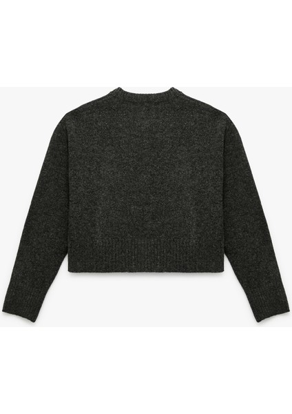 Uzun Kollu Bisiklet Yaka Triko Hırka fırsatları