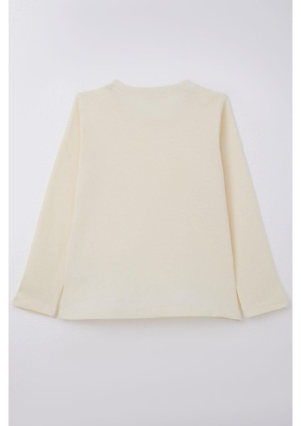 Erkek Çocuk Uzun Kollu Tişört Basic 9-14 Yaş, Krem indirimleri