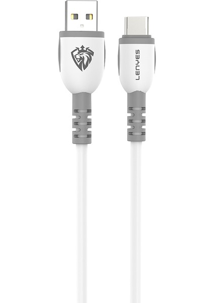 LC979 Usb-A To Type-C Hızlı Şarj Özellikli Data ve Şarj Kablosu 2.4A 1m Beyaz