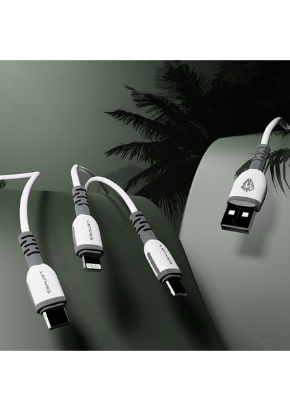 LC979 Usb-A To Type-C Hızlı Şarj Özellikli Data ve Şarj Kablosu 2.4A 1m Beyaz modelleri