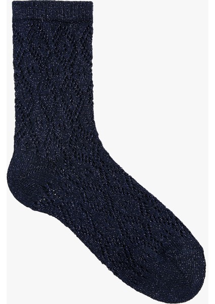 Pamuklu Metalik Detaylı Soket Çorap fiyatları