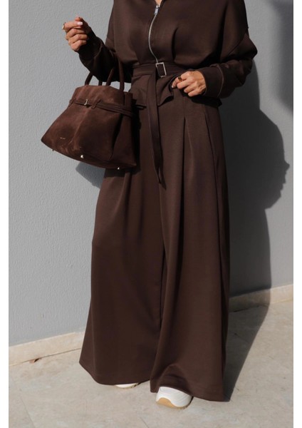 Kahverengi Kemer Detay Takım modelleri