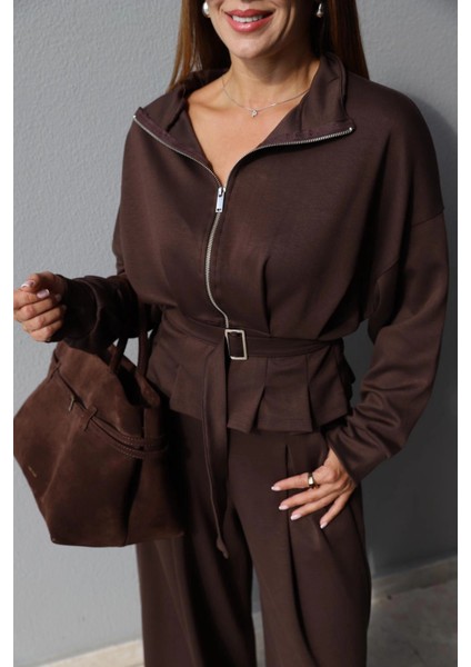 Kahverengi Kemer Detay Takım fırsatları