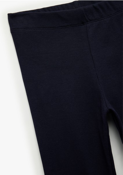 Beli Lastikli Kaşkorse Pamuklu Ribanalı Basic Tayt modelleri