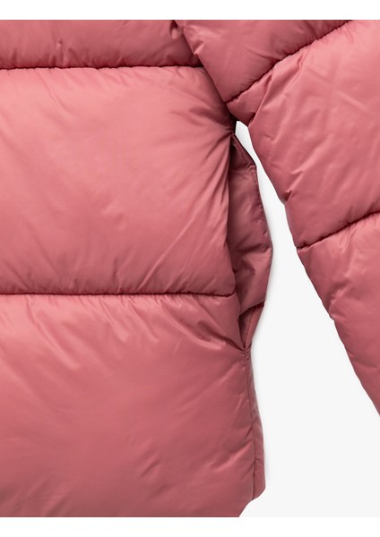 Uzun Kollu Çıtçıt Kapamalı Kapşonlu Şişme Mont fırsatları