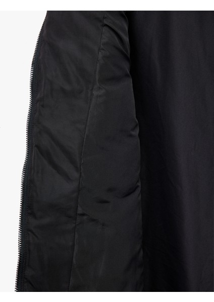 Rahat Kalıp Kolsuz Cepli Fermuarlı Kapüşonlu Şişme Yelek