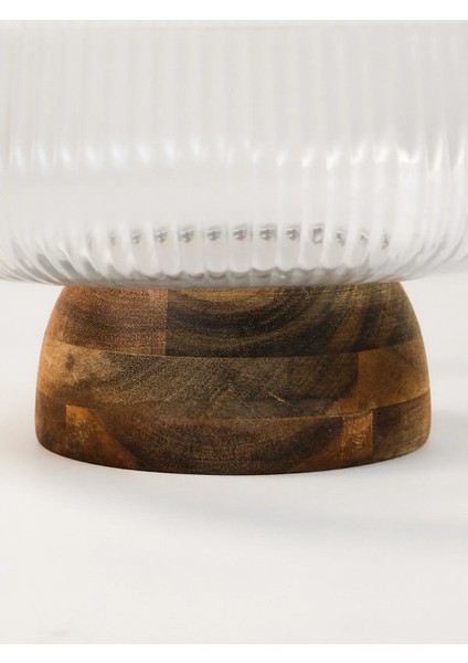 Simple Akasya Standlı Cam Kase (25 Cm) fırsatları