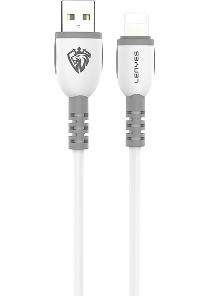 LC979 Usb-A To Lightning Hızlı Şarj Özellikli Data ve Şarj Kablosu 2.4A 1m Beyaz