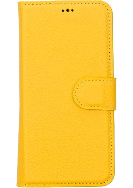 Apple iPhone 14 Pro Uyumlu Deri Cüzdanlı Kılıf Mwwn FL12 Sarı fırsatları