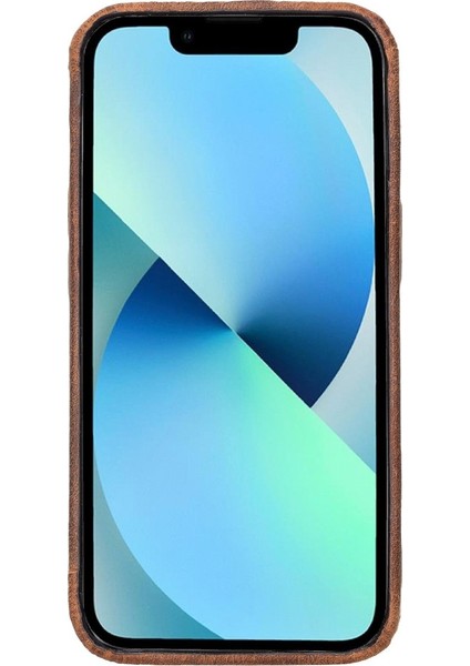 Apple iPhone 13 Mini Uyumlu Deri Arka Kapak Rock G2 Kahverengi fiyatları
